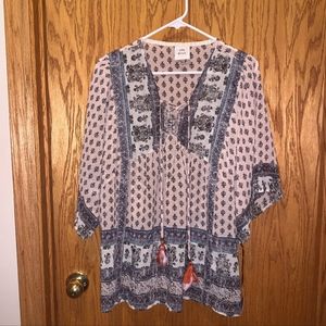 Knox Rose Boho style blouse NWT!